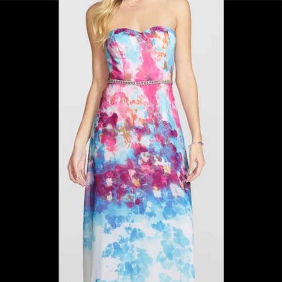 Adrianna Papell Dresses & Skirts - Adrianna Papell Dresses | Hailey Logan by Adriana Papell Watercolor Maxi,